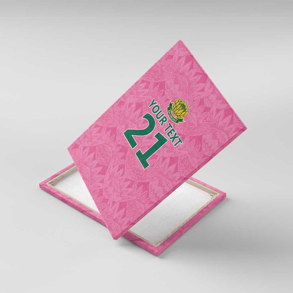 Pink South Africa Cricket Custom Canvas Wall Art African King Proteas Be Way Pink
