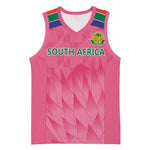 South Africa Cricket Custom Basketball Jersey African King Proteas Pink - African Pride