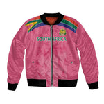 South Africa Cricket Custom Bomber Jacket African King Proteas Pink
