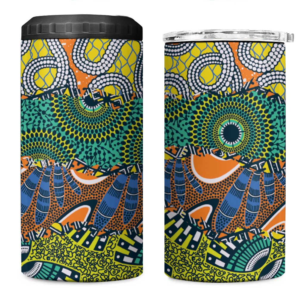 Africa Tribal Mixed Pattern 4 in 1 Can Cooler Tumbler - African Pride