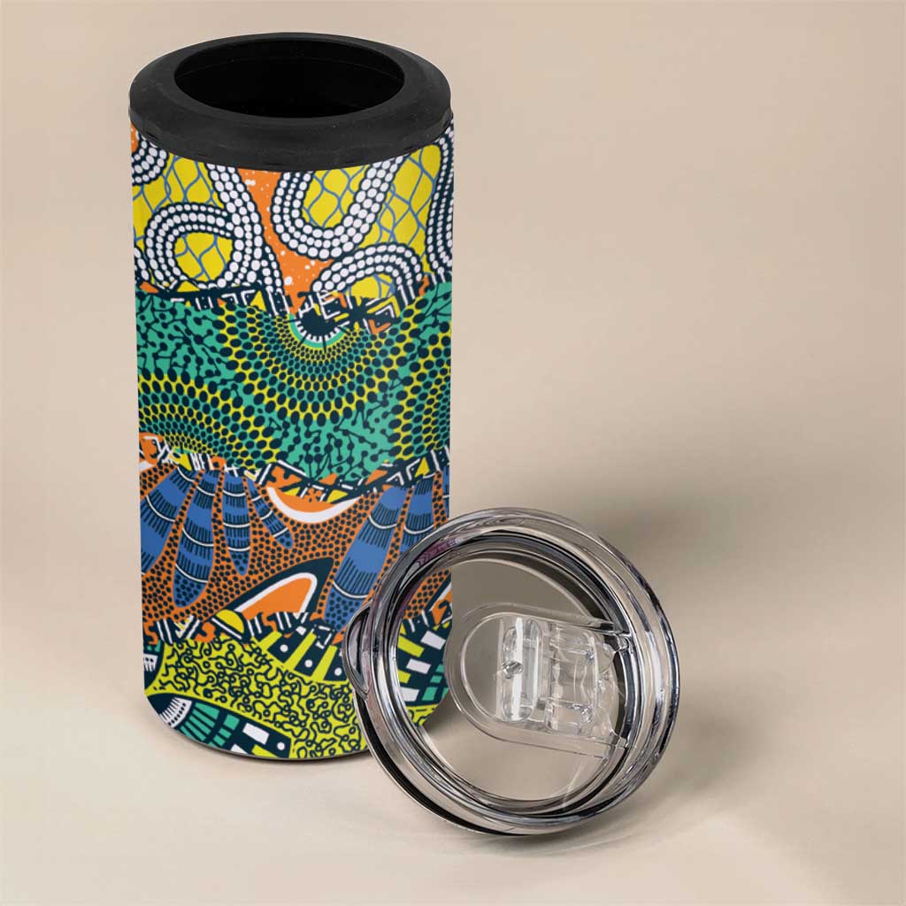 Africa Tribal Mixed Pattern 4 in 1 Can Cooler Tumbler - African Pride