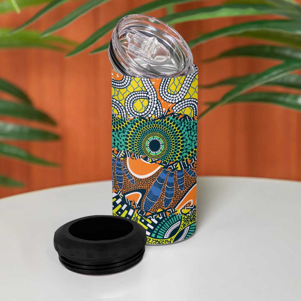 Africa Tribal Mixed Pattern 4 in 1 Can Cooler Tumbler - African Pride