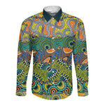 Africa Tribal Mixed Pattern Long Sleeve Button Shirt - African Pride