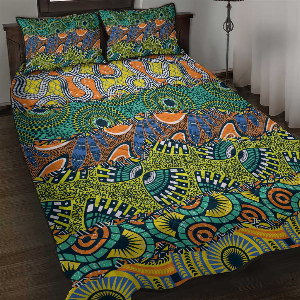 Africa Tribal Mixed Pattern Quilt Bed Set - African Pride