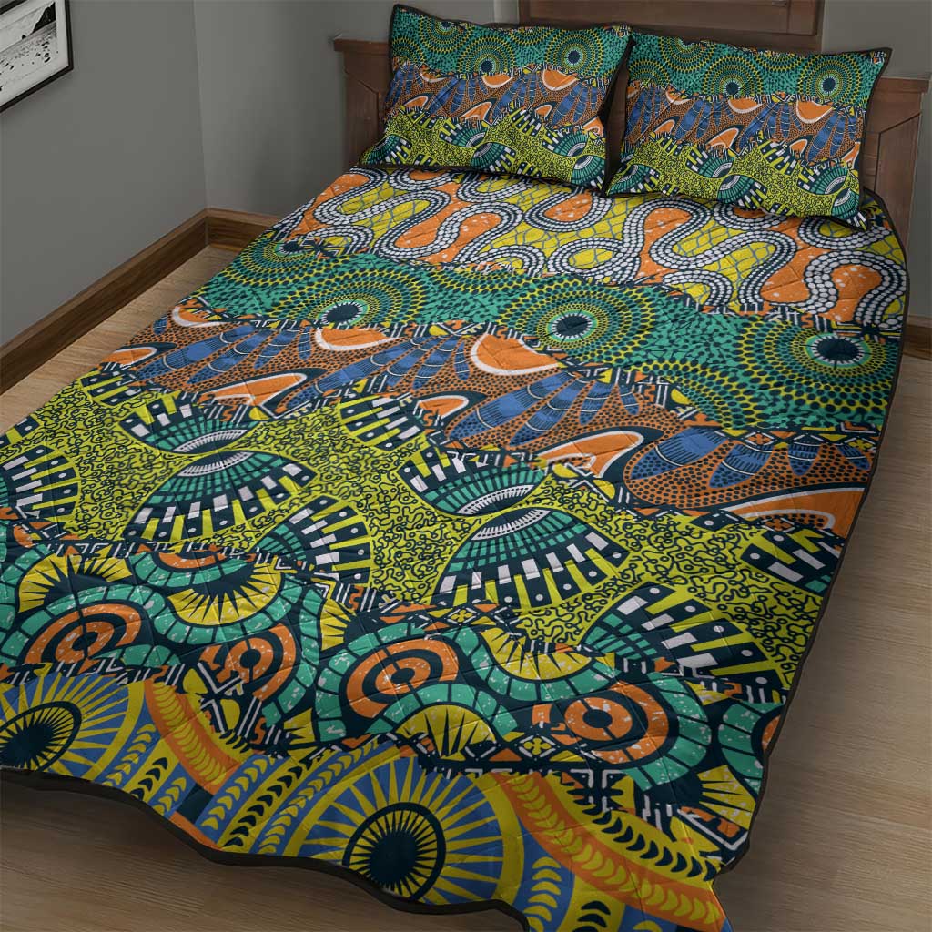 Africa Tribal Mixed Pattern Quilt Bed Set - African Pride