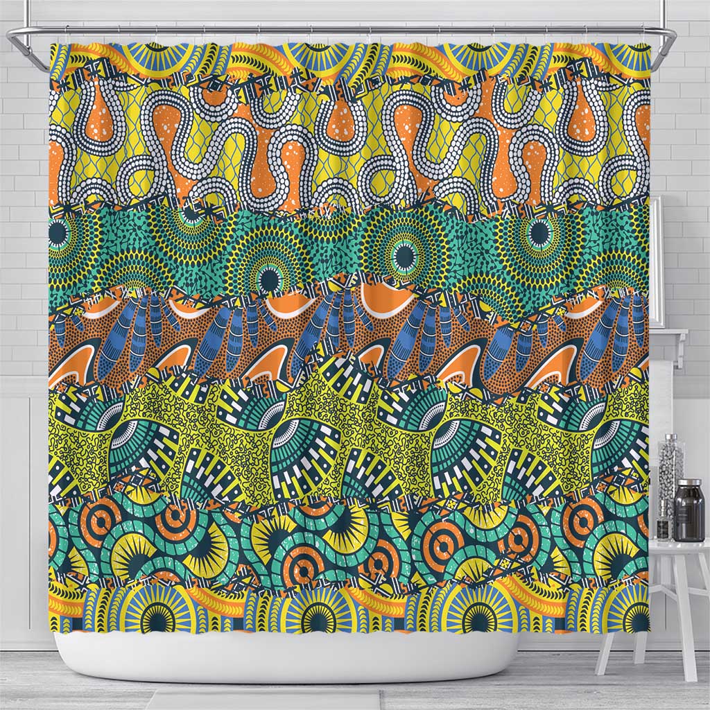 Africa Tribal Mixed Pattern Shower Curtain - African Pride