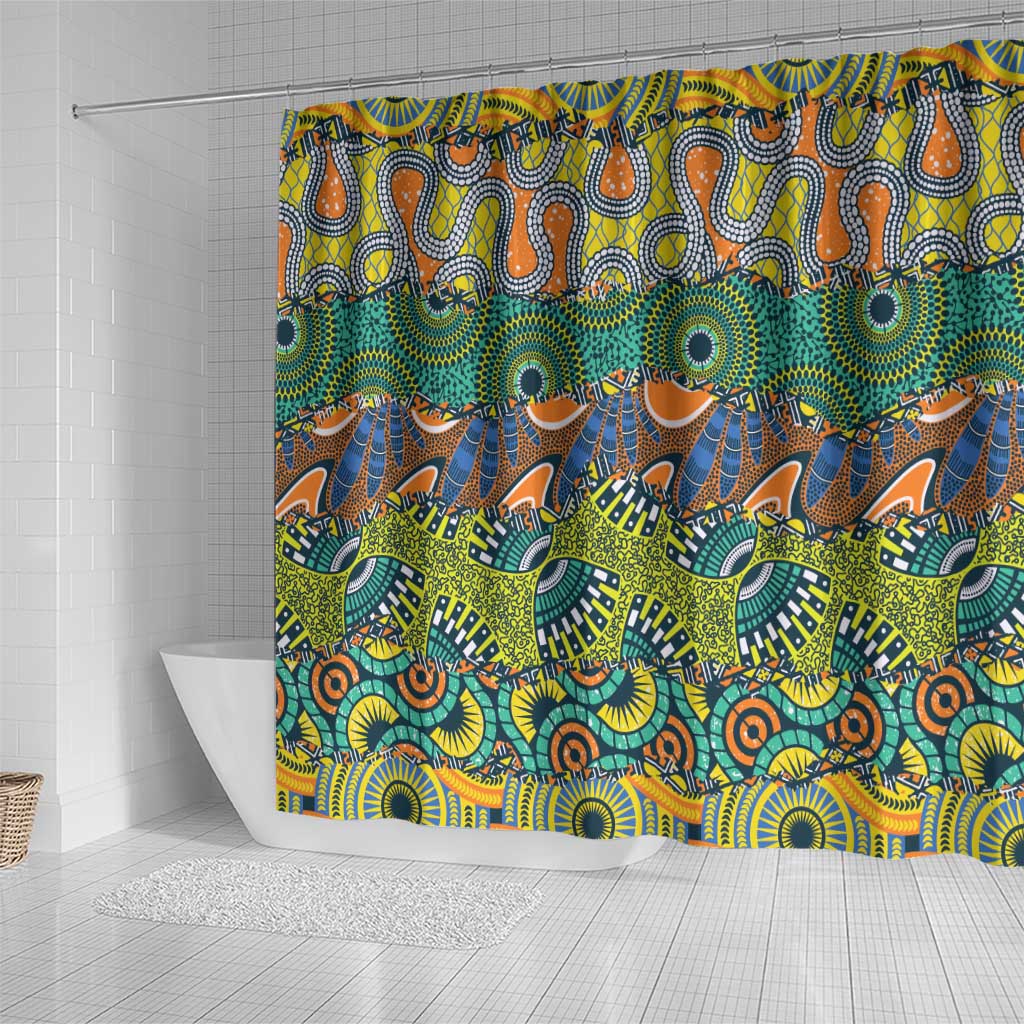 Africa Tribal Mixed Pattern Shower Curtain - African Pride
