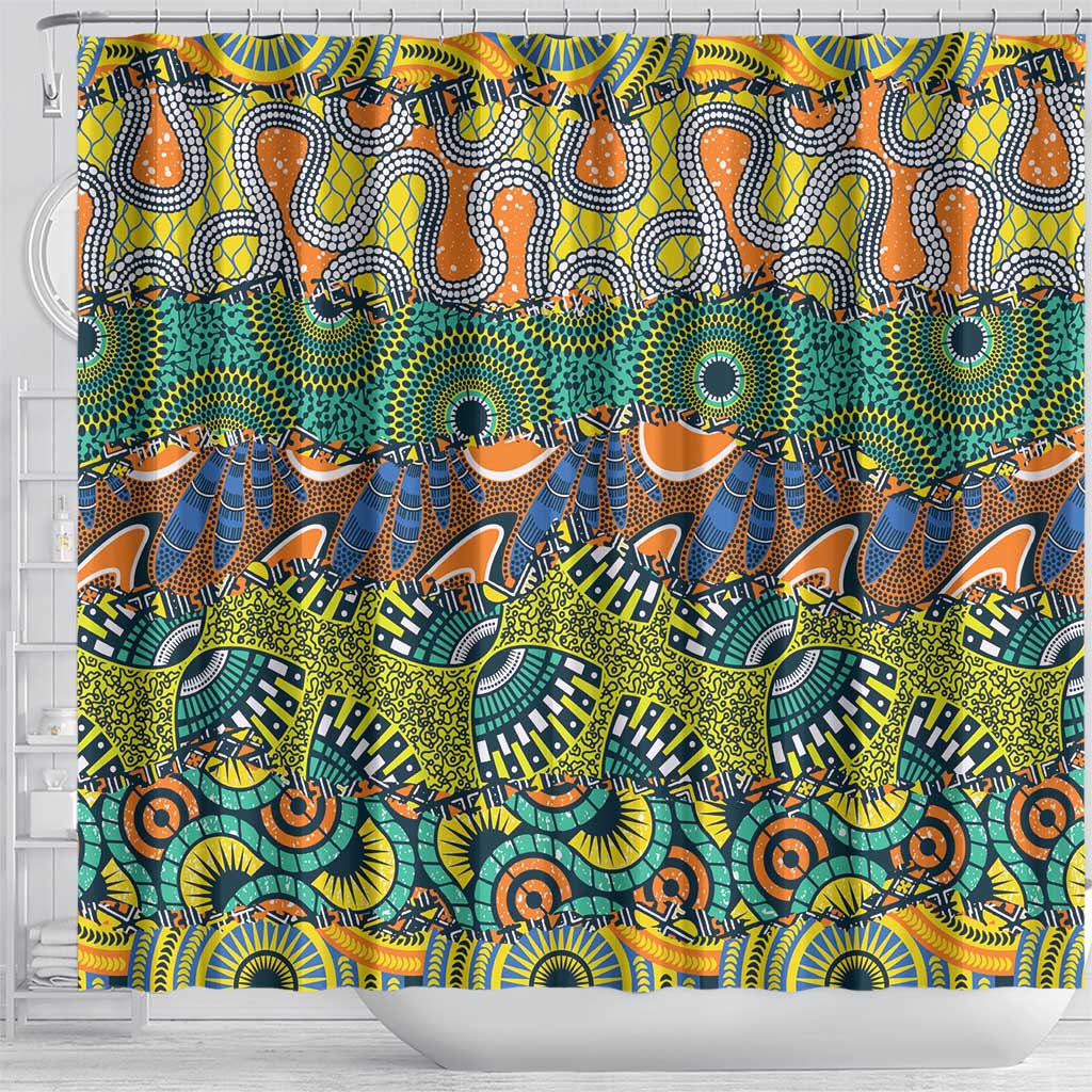 Africa Tribal Mixed Pattern Shower Curtain - African Pride