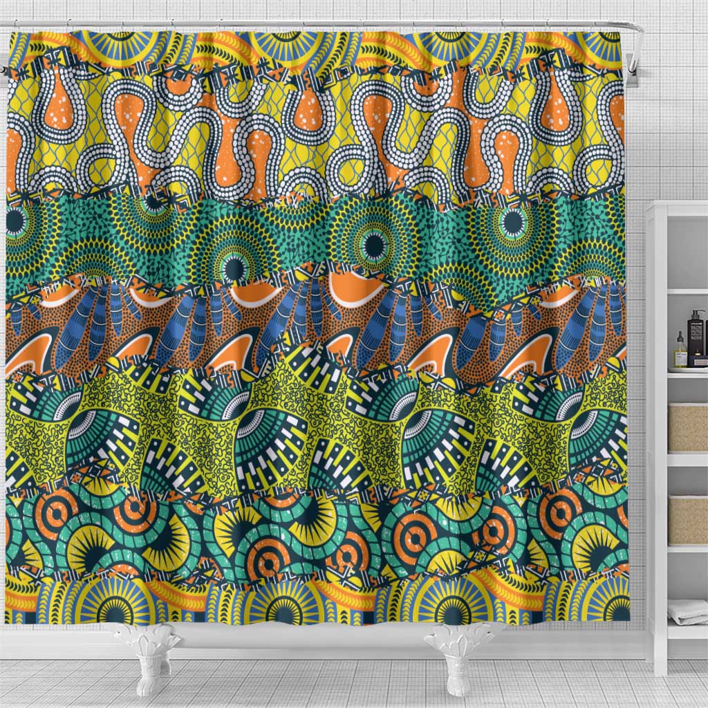 Africa Tribal Mixed Pattern Shower Curtain - African Pride