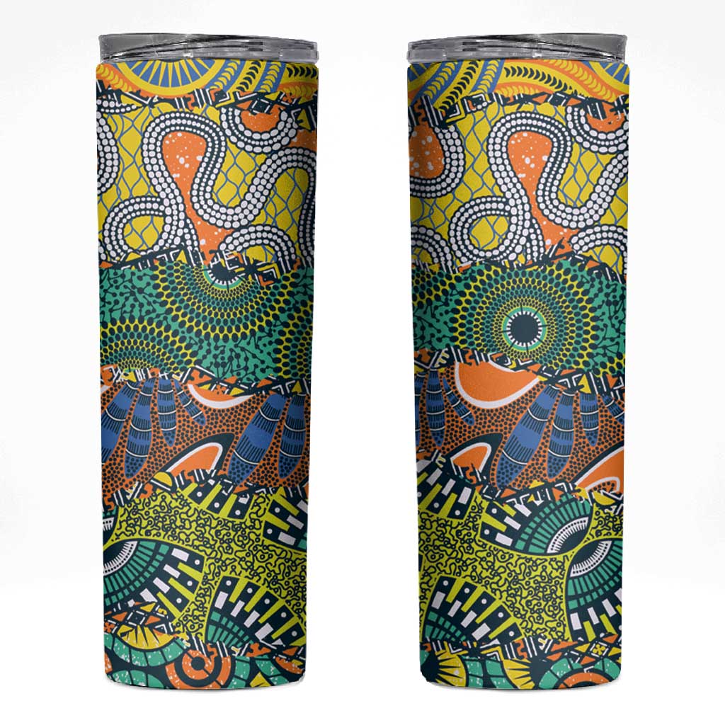 Africa Tribal Mixed Pattern Skinny Tumbler - African Pride