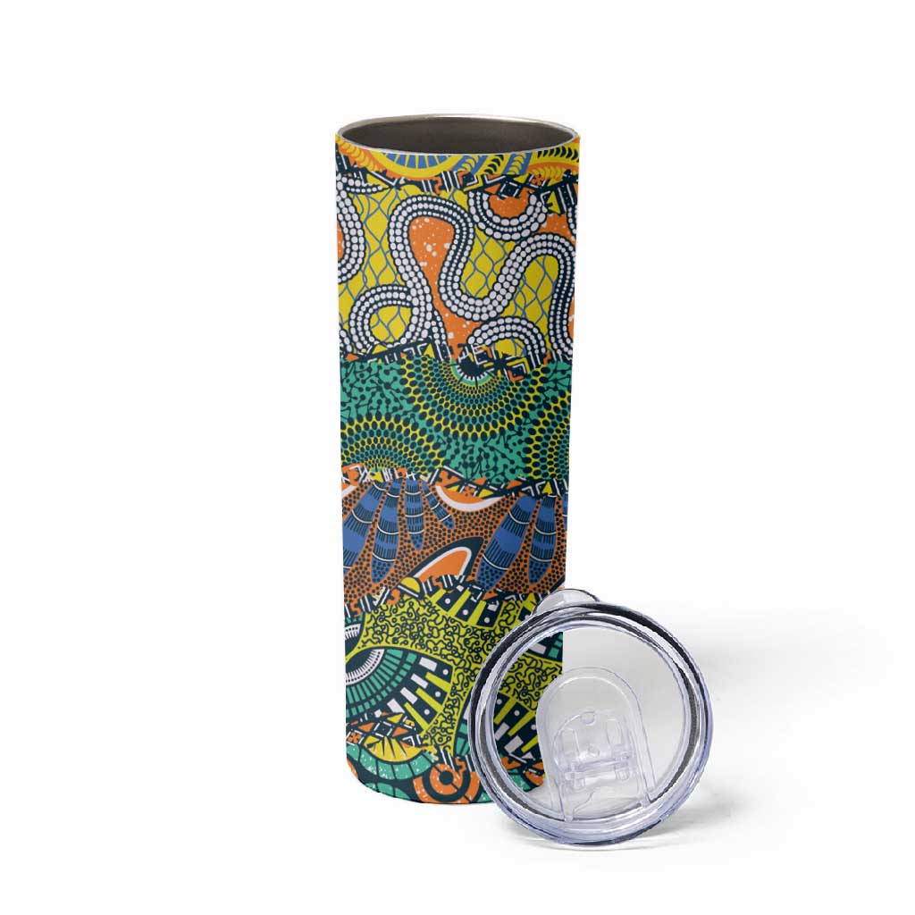 Africa Tribal Mixed Pattern Skinny Tumbler - African Pride