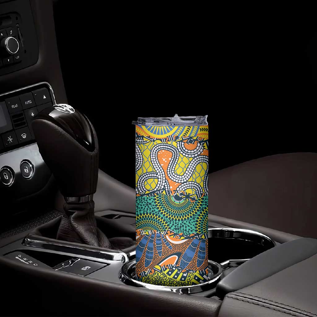 Africa Tribal Mixed Pattern Skinny Tumbler - African Pride