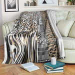 Africa Tribal Pattern Mixed Leopard Skin Blanket - African Pride