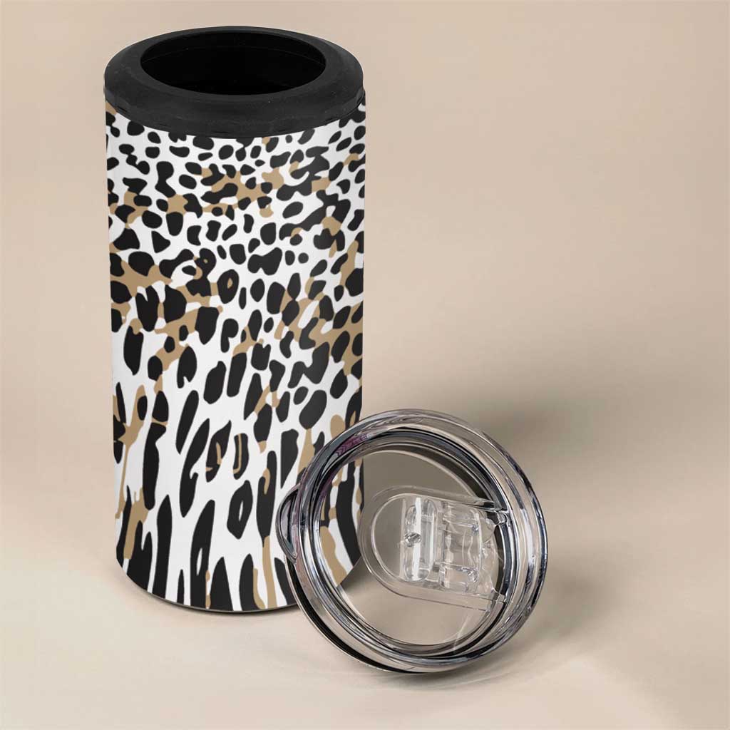 Africa Tribal Pattern Mixed Leopard Skin 4 in 1 Can Cooler Tumbler - African Pride