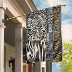 Africa Tribal Pattern Mixed Leopard Skin Garden Flag - African Pride