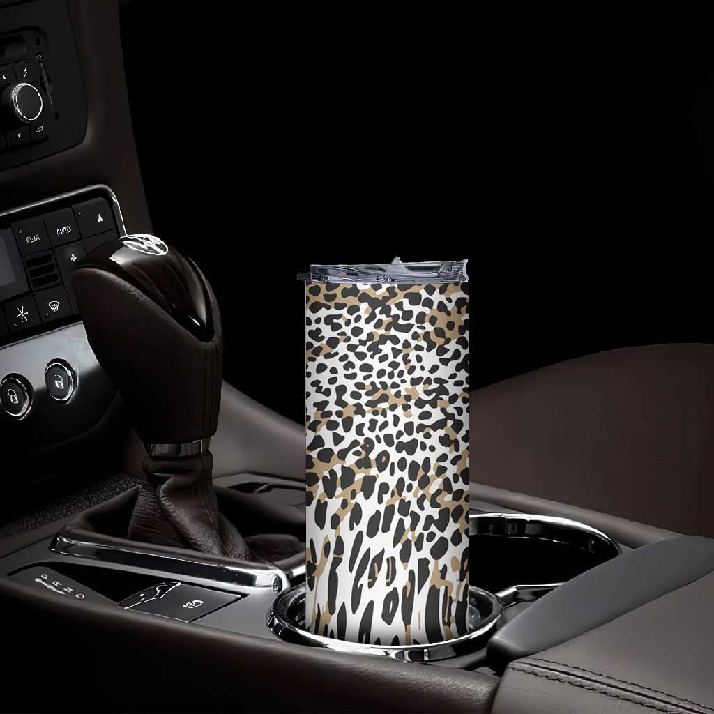 Africa Tribal Pattern Mixed Leopard Skin Skinny Tumbler - African Pride