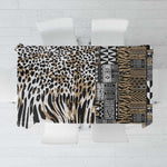 Africa Tribal Pattern Mixed Leopard Skin Tablecloth - African Pride