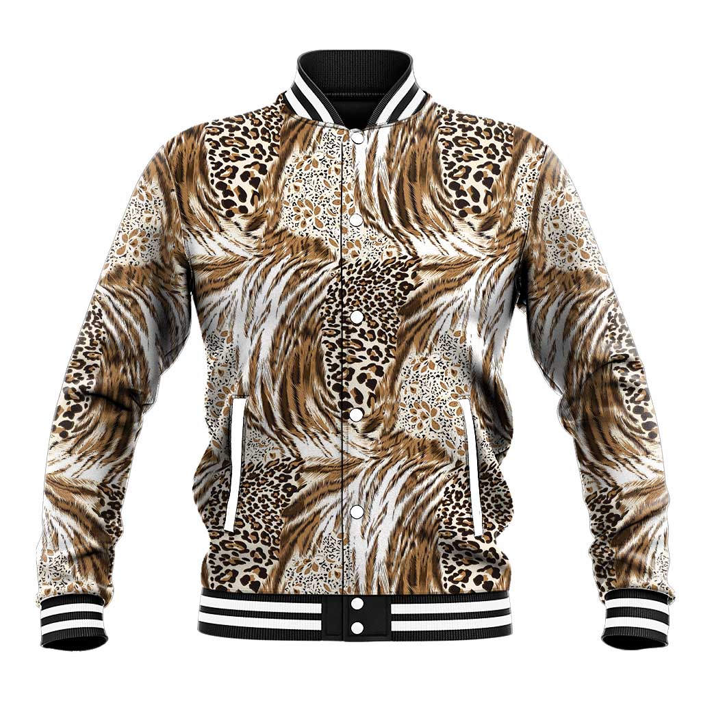 African Wild Animal Skins Baseball Jacket Leopard Pattern - African Pride