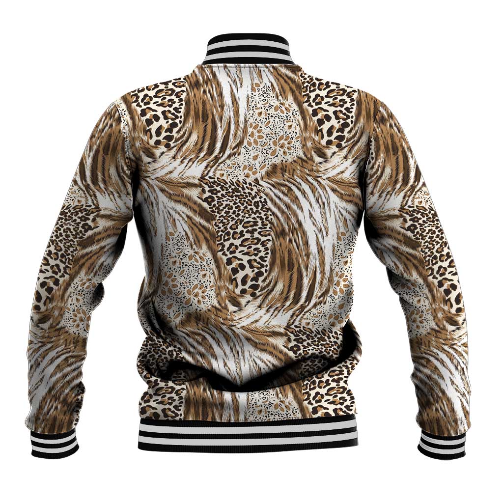 African Wild Animal Skins Baseball Jacket Leopard Pattern - African Pride