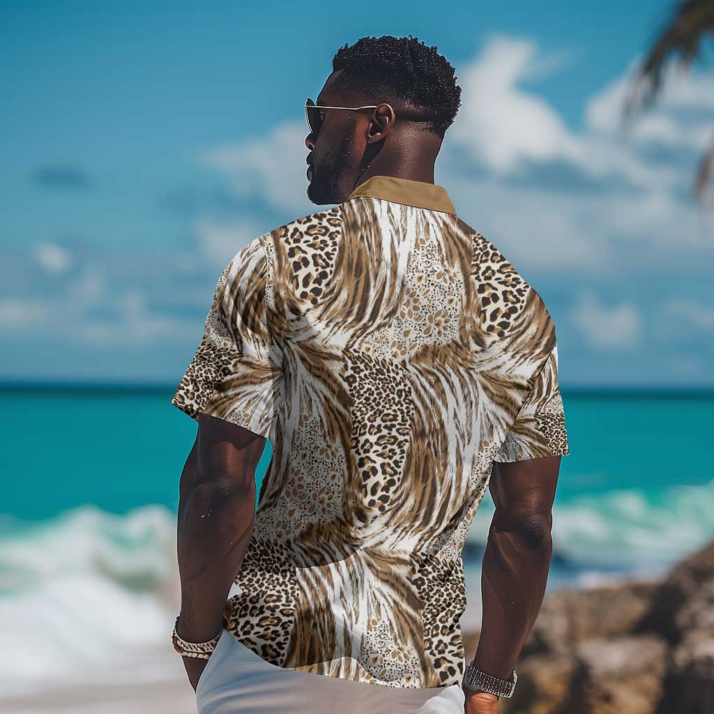 African Wild Animal Skins Hawaiian Shirt Leopard Pattern - African Pride