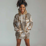 African Wild Animal Skins Hoodie Dress Leopard Pattern - African Pride