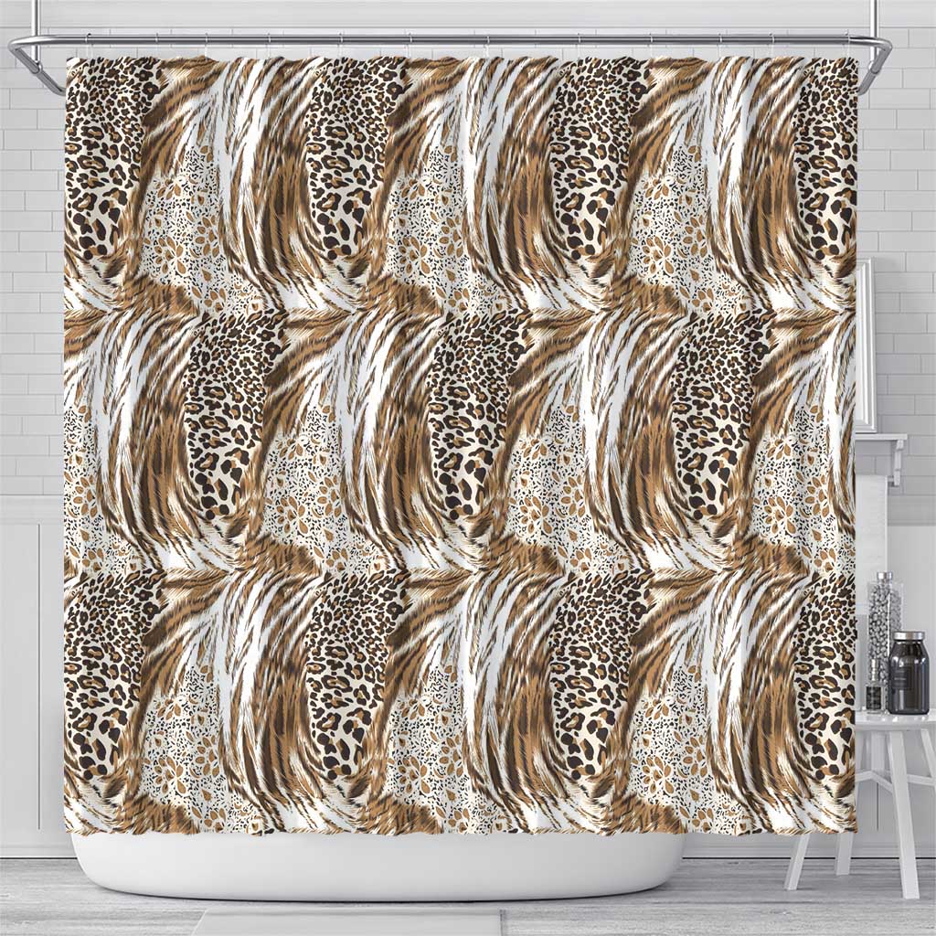 African Wild Animal Skins Shower Curtain Leopard Pattern - African Pride
