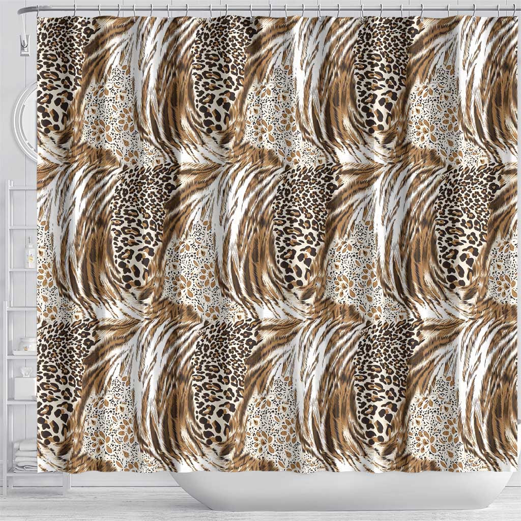 African Wild Animal Skins Shower Curtain Leopard Pattern - African Pride