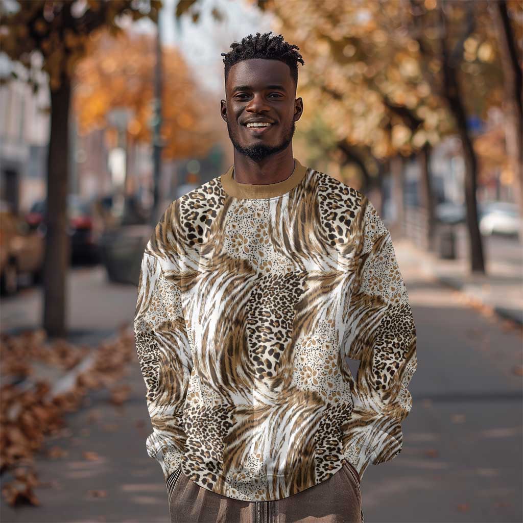 African Wild Animal Skins Sweatshirt Leopard Pattern - African Pride