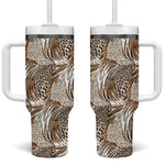 African Wild Animal Skins Tumbler With Handle Leopard Pattern - African Pride