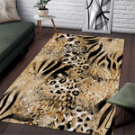 African Wild Animal Skins Area Rug Zebra Tiger Leopard Mix Skin - African Pride