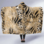 African Wild Animal Skins Hooded Blanket Zebra Tiger Leopard Mix Skin - African Pride