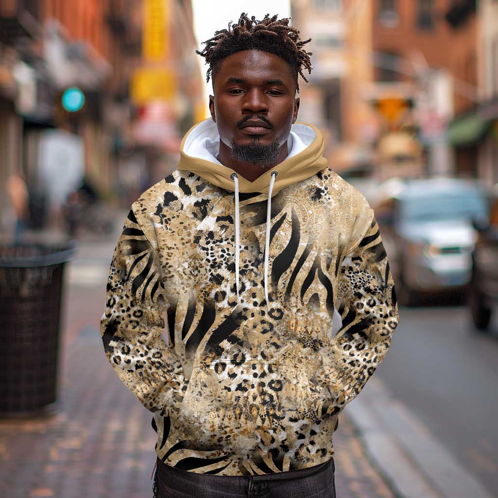 African Wild Animal Skins Hoodie Zebra Tiger Leopard Mix Skin - African Pride