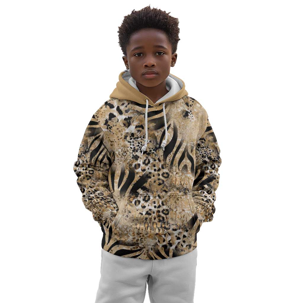 African Wild Animal Skins Kid Hoodie Zebra Tiger Leopard Mix Skin - African Pride