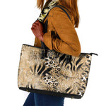 African Wild Animal Skins Leather Tote Bag Zebra Tiger Leopard Mix Skin - African Pride