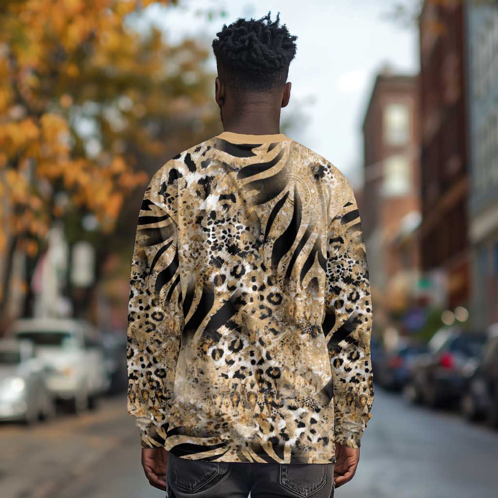 African Wild Animal Skins Long Sleeve Shirt Zebra Tiger Leopard Mix Skin - African Pride