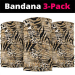 African Wild Animal Skins Neck Gaiter Zebra Tiger Leopard Mix Skin - African Pride
