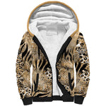 African Wild Animal Skins Sherpa Hoodie Zebra Tiger Leopard Mix Skin - African Pride