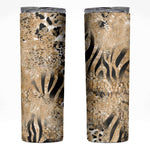 African Wild Animal Skins Skinny Tumbler Zebra Tiger Leopard Mix Skin - African Pride