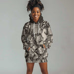 African Wild Animal Skins Hoodie Dress Snake and Crocodile Mix Skin - African Pride