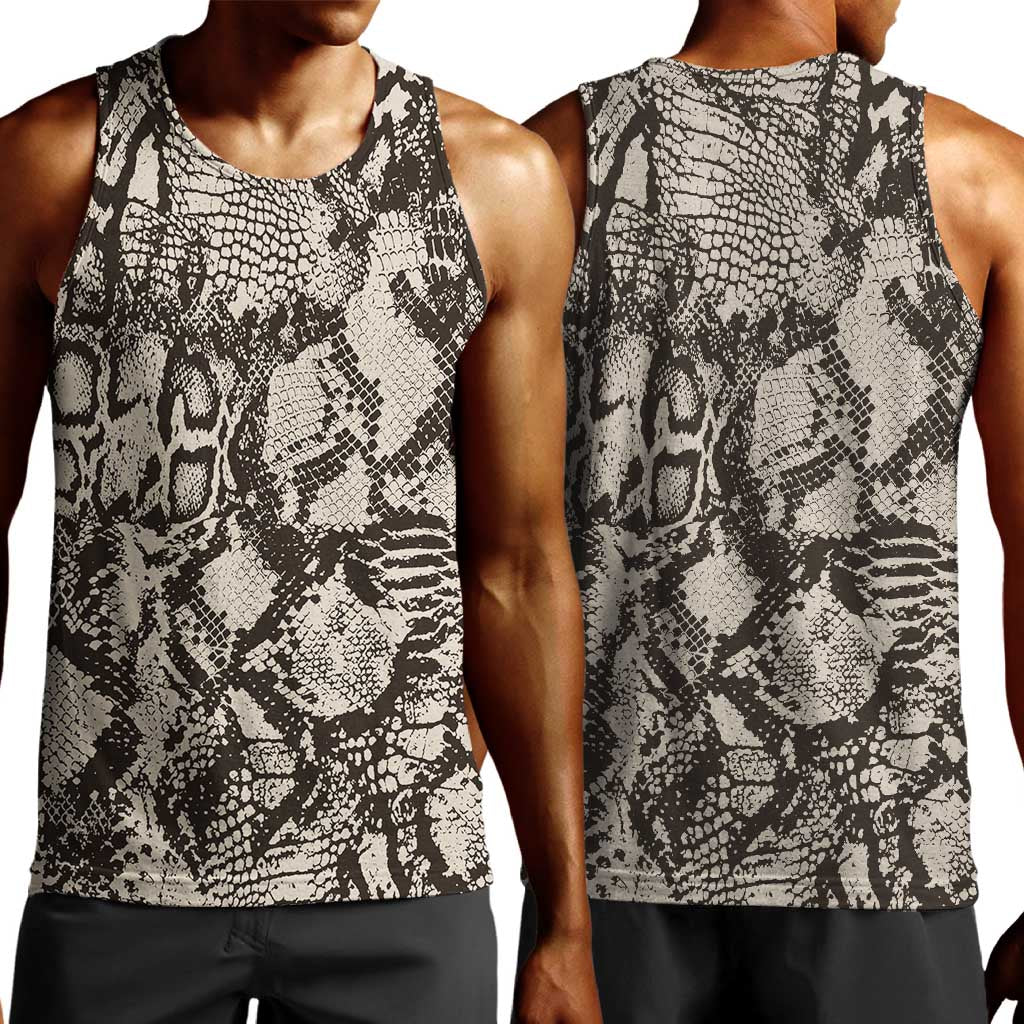 African Wild Animal Skins Men Tank Top Snake and Crocodile Mix Skin - African Pride