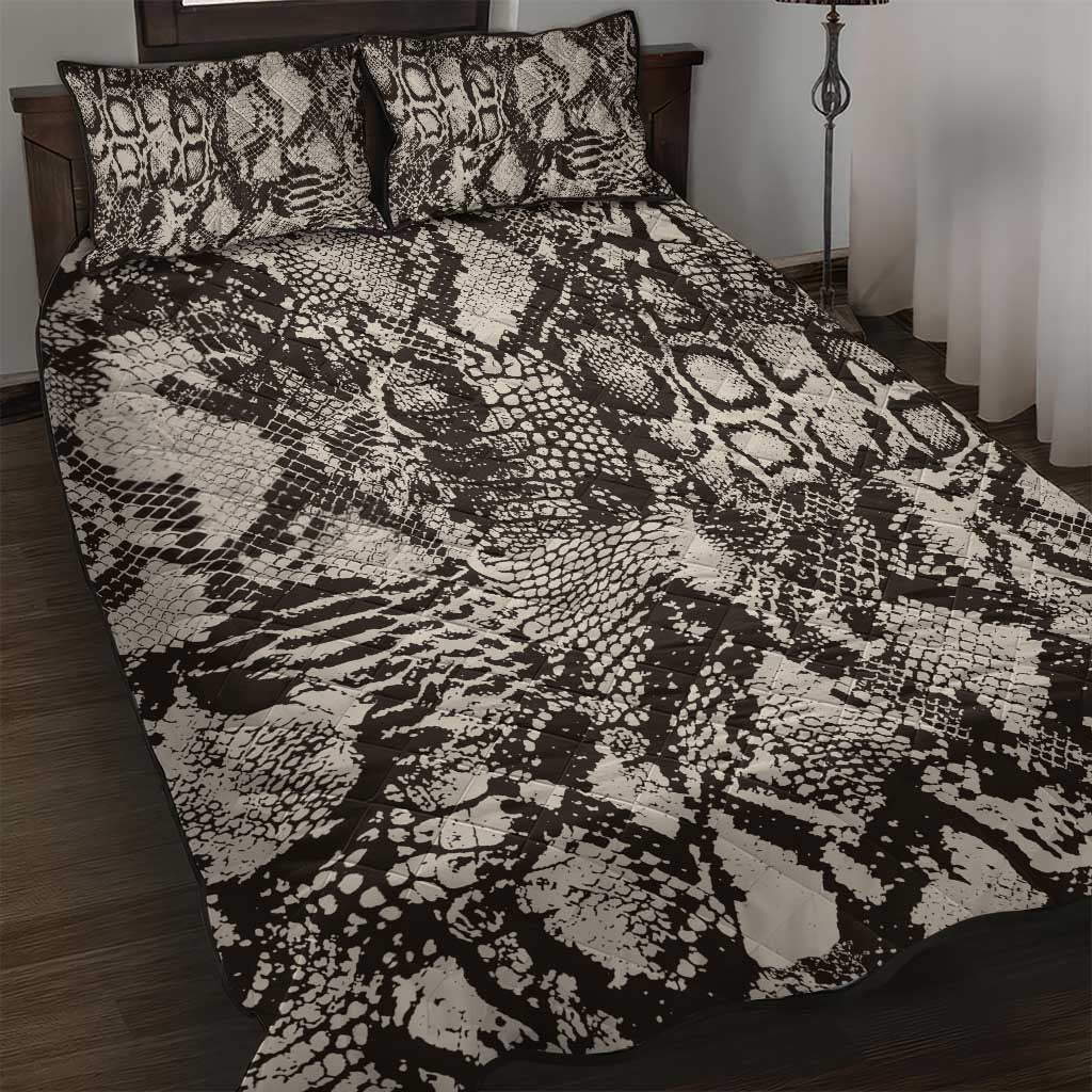 African Wild Animal Skins Quilt Bed Set Snake and Crocodile Mix Skin - African Pride