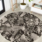 African Wild Animal Skins Round Carpet Snake and Crocodile Mix Skin - African Pride