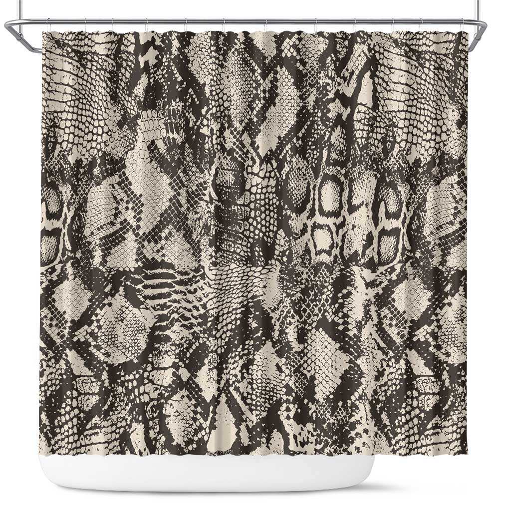 African Wild Animal Skins Shower Curtain Snake and Crocodile Mix Skin - African Pride