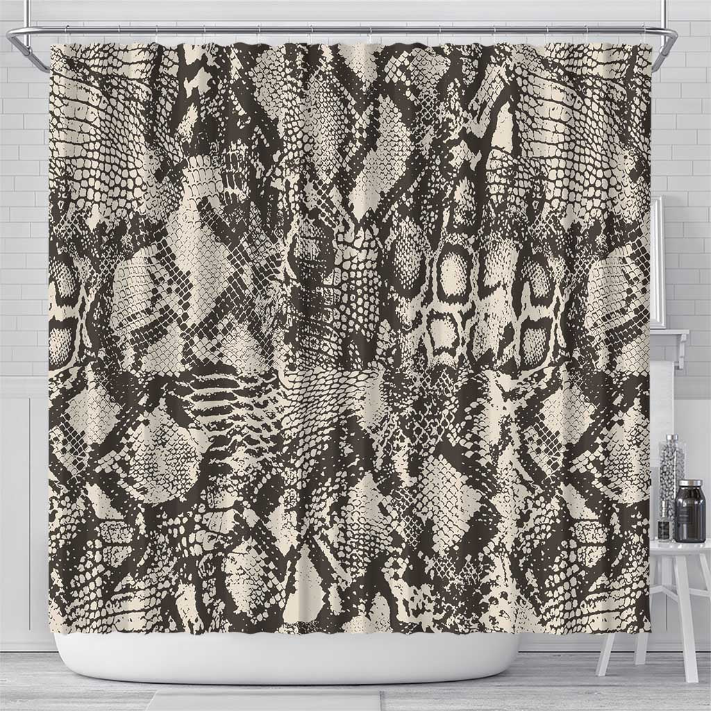 African Wild Animal Skins Shower Curtain Snake and Crocodile Mix Skin - African Pride
