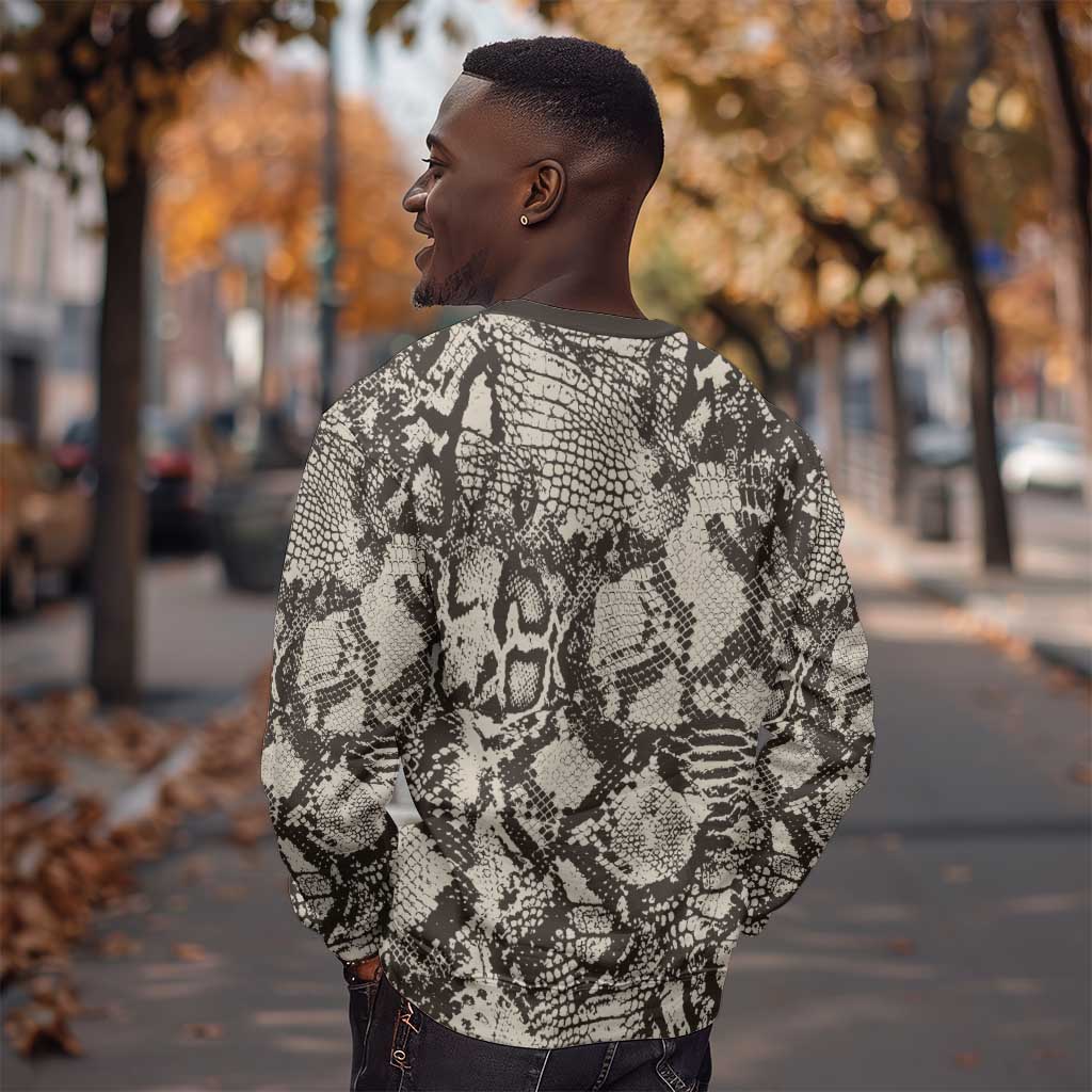African Wild Animal Skins Sweatshirt Snake and Crocodile Mix Skin - African Pride