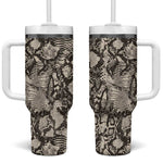 African Wild Animal Skins Tumbler With Handle Snake and Crocodile Mix Skin - African Pride