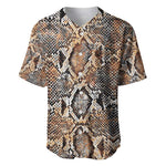 African Wild Animal Skins Baseball Jersey Vintage Snake Skin Pattern - African Pride