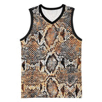 African Wild Animal Skins Basketball Jersey Vintage Snake Skin Pattern - African Pride