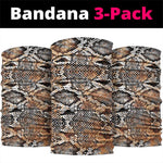 African Wild Animal Skins Neck Gaiter Vintage Snake Skin Pattern LT9