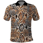 African Wild Animal Skins Polo Shirt Vintage Snake Skin Pattern - African Pride